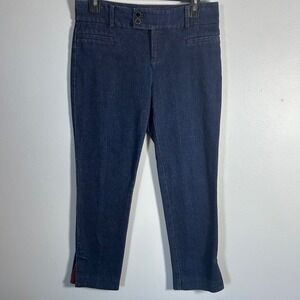 Anthropologie The Essential Slim Dark Wash Denim Capri‎ Pants US Size 2